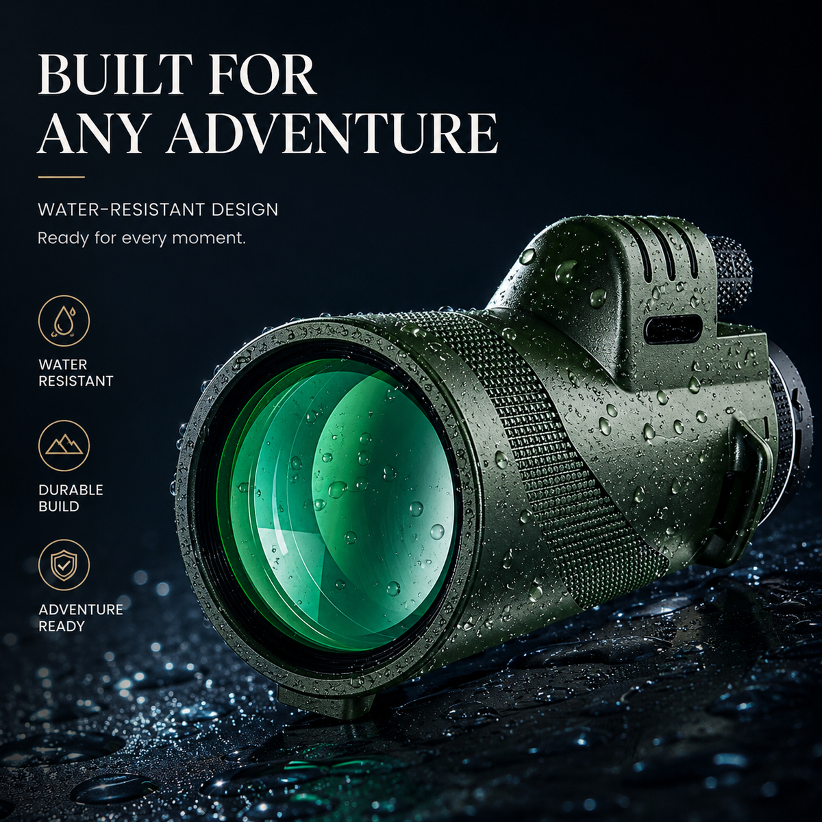 Premium Monocular Telescope Smartphone Compatible HD Optical Lens High Power Zoom Compact Travel Scope Bird Watching Hiking Camping Outdoor Viewing