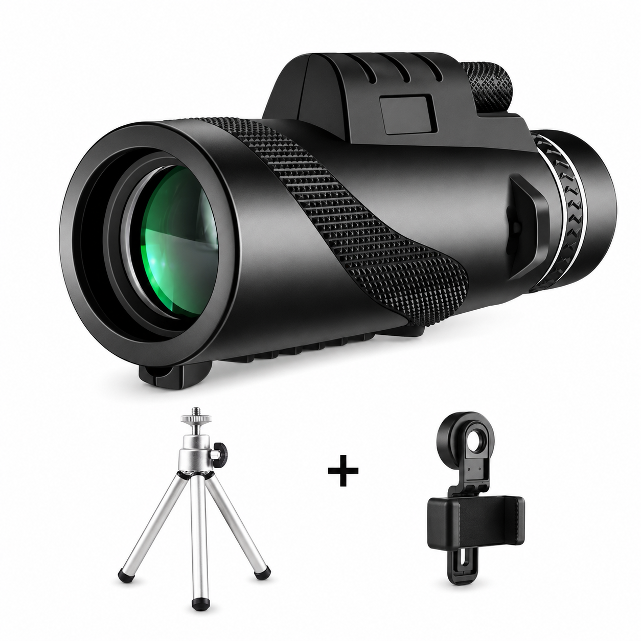 Premium Monocular Telescope Smartphone Compatible HD Optical Lens High Power Zoom Compact Travel Scope Bird Watching Hiking Camping Outdoor Viewing