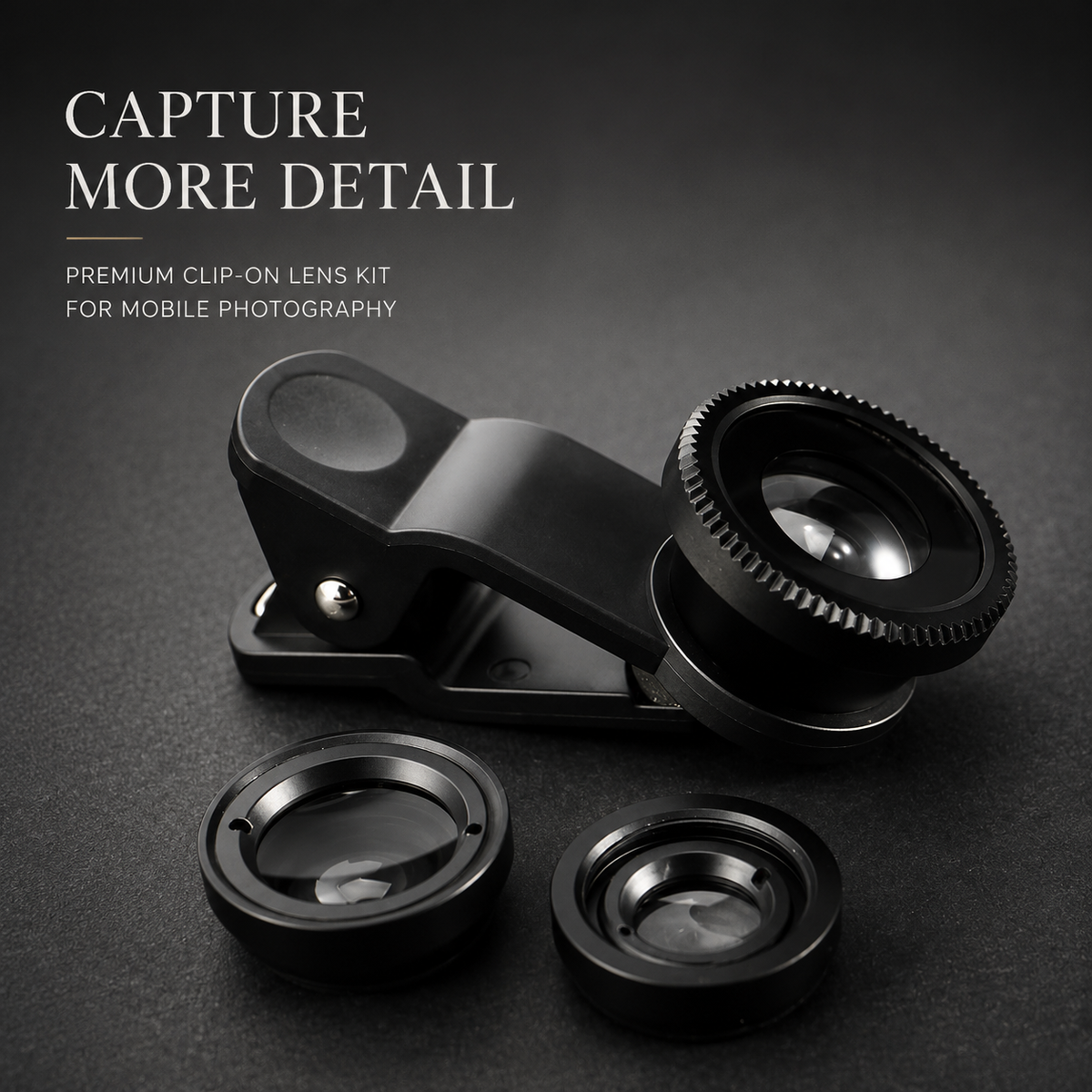 Premium Phone Camera Lens Kit 3 In 1 Fisheye Wide Angle Macro Clip-On Smartphone Photography Set Universal Portable Creative Photo Accessory Kit Pro