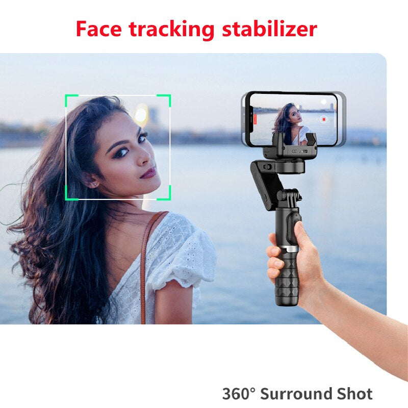 Premium Phone Gimbal Stabilizer 360 Rotation Selfie Stick Tripod Bluetooth Remote Video Photography Stand