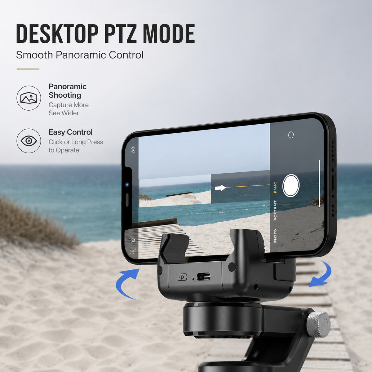 Premium Phone Gimbal Stabilizer Selfie Stick Tripod Bluetooth Remote 360 Rotation Video Photography Stand Foldable Adjustable Mount Portable Creator
