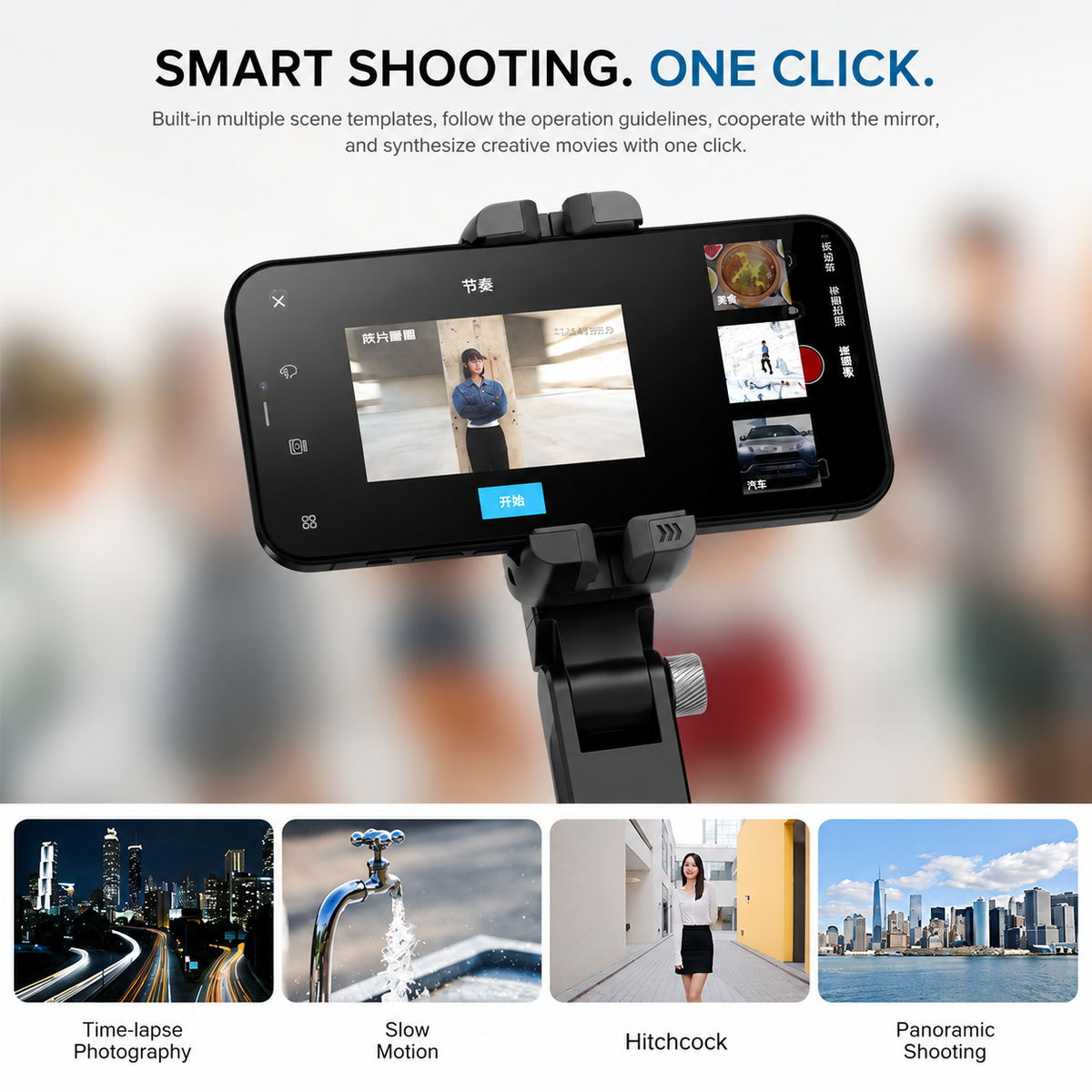 Premium Phone Gimbal Stabilizer Selfie Stick Tripod Bluetooth Remote 360 Rotation Video Photography Stand Foldable Adjustable Mount Portable Creator