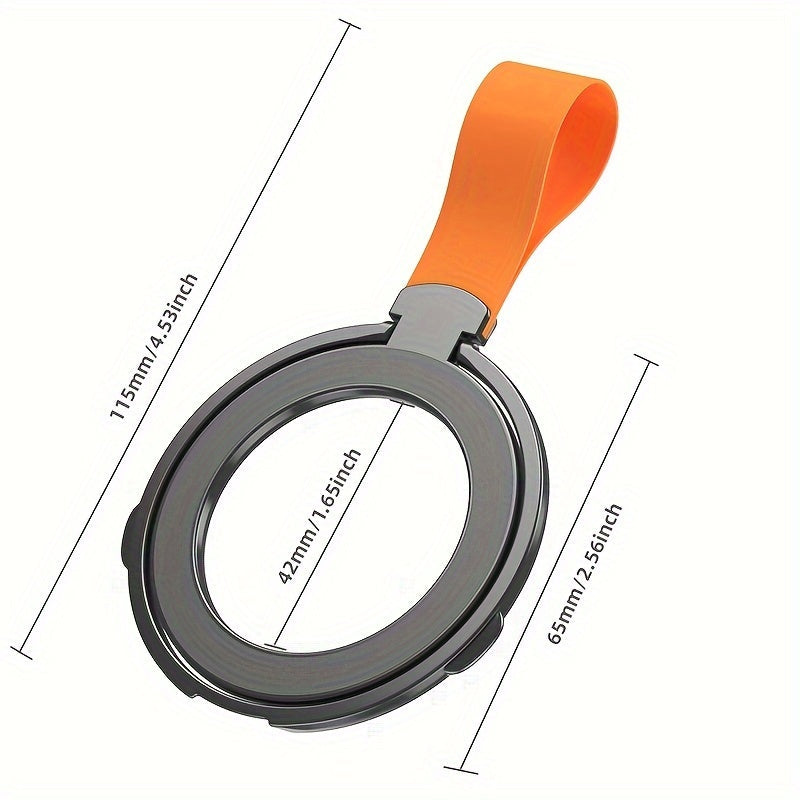 Premium Phone Ring Holder MagSafe Compatible Magnetic Grip Stand Detachable Strap Smartphone Holder