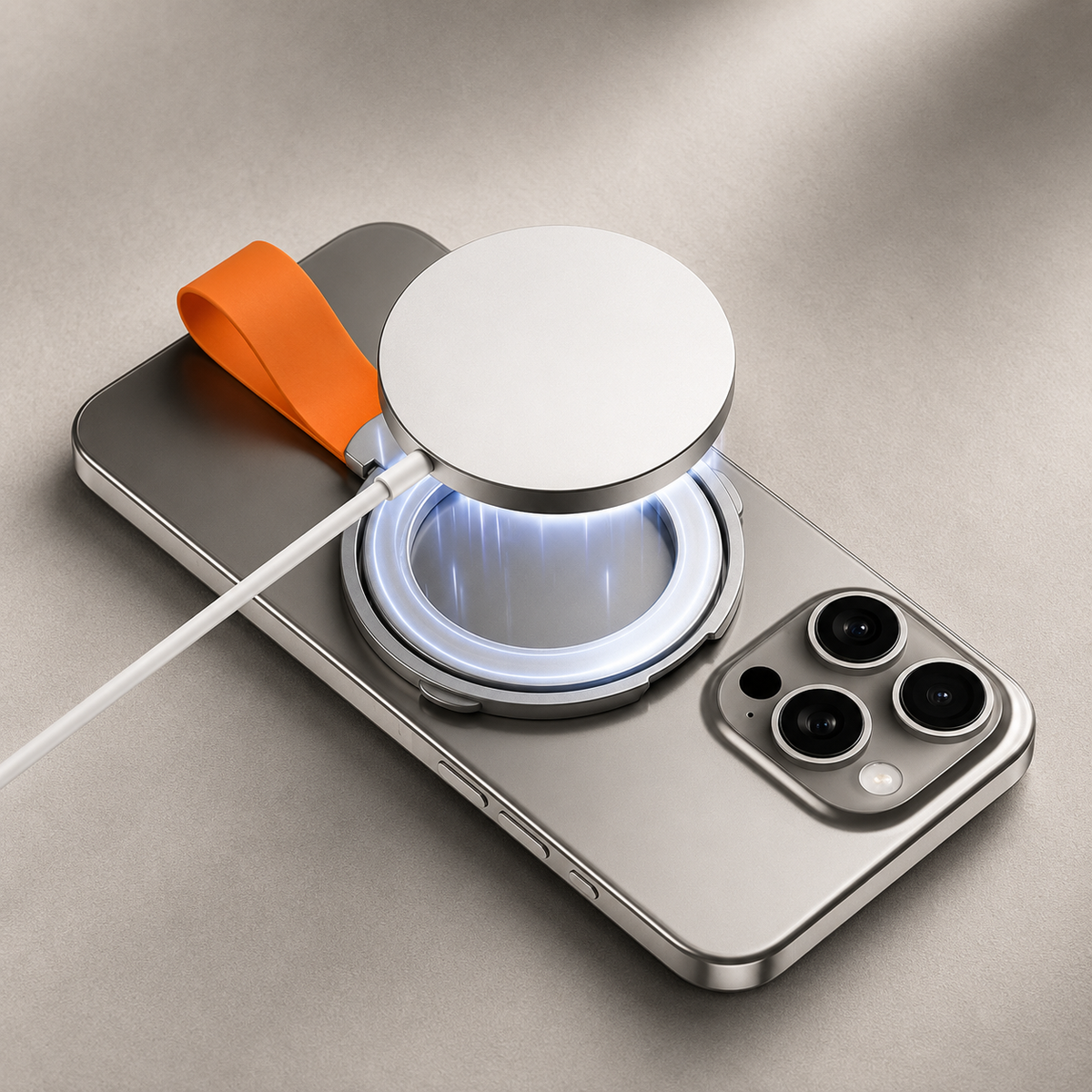 Premium Phone Ring Holder MagSafe Compatible Magnetic Grip Stand Detachable Strap Smartphone Holder Lightweight Portable Secure Design Everyday Use