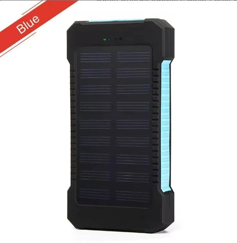 Premium Power Bank 20000mAh Solar Charger Fast Charging Portable Battery Pack LED Flashlight Outdoor Travel Charger