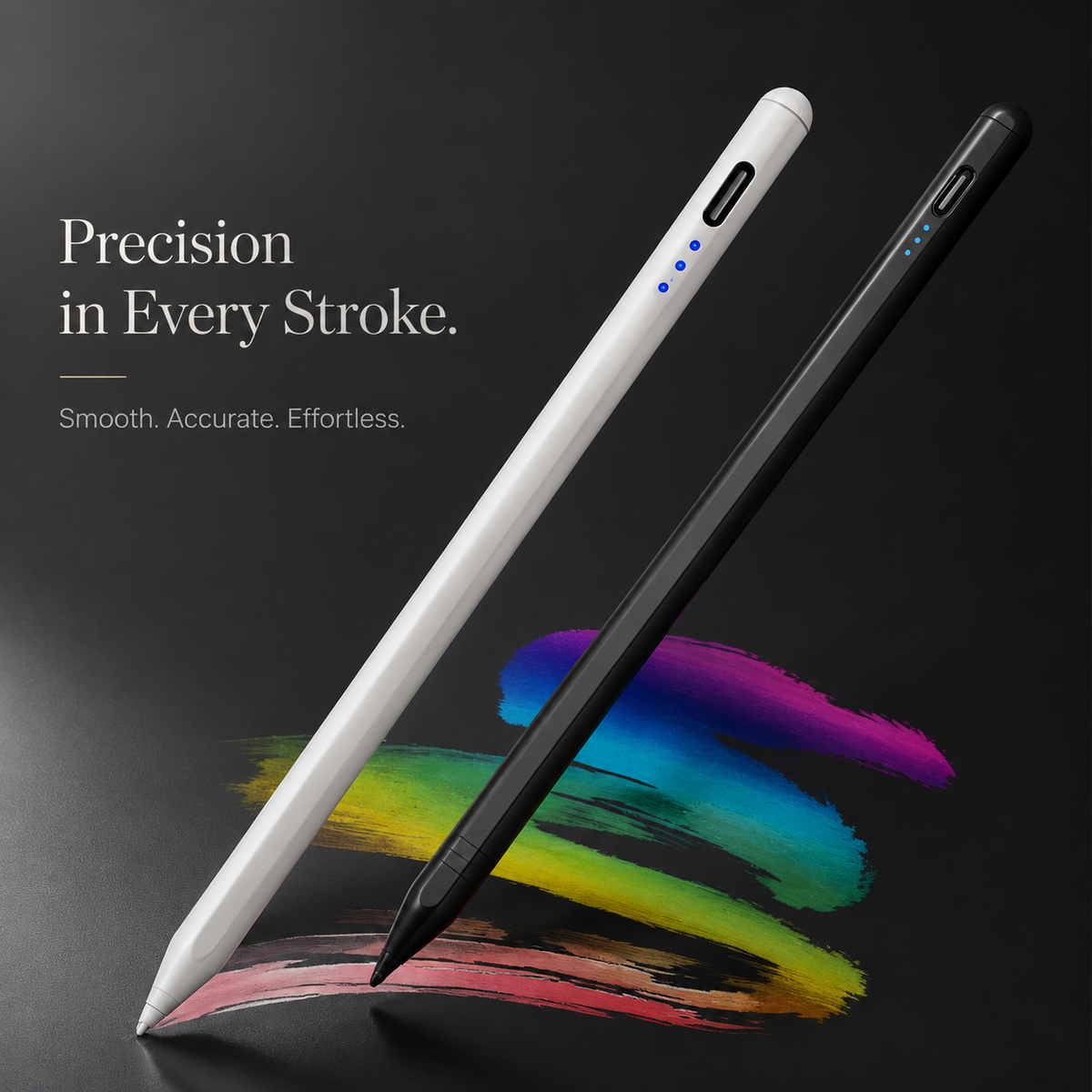 Premium Stylus Pen Bluetooth Compatible Rechargeable Touchscreen Tablet Pen Precision Tip Digital Pencil Power Display Writing Drawing Tool Daily