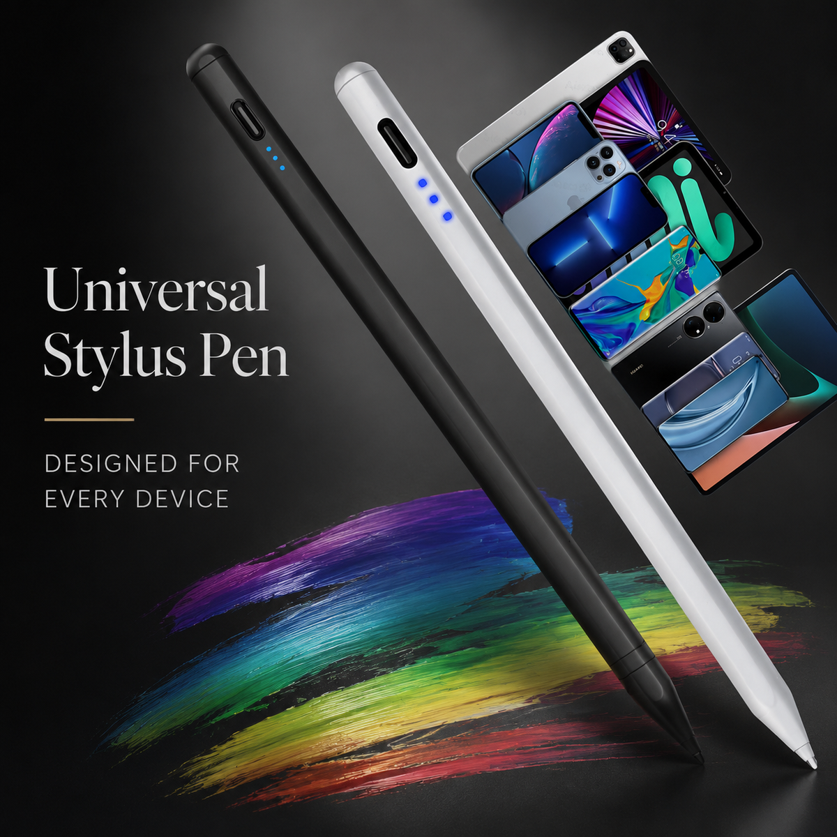 Premium Stylus Pen Bluetooth Compatible Rechargeable Touchscreen Tablet Pen Precision Tip Digital Pencil Power Display Writing Drawing Tool Daily