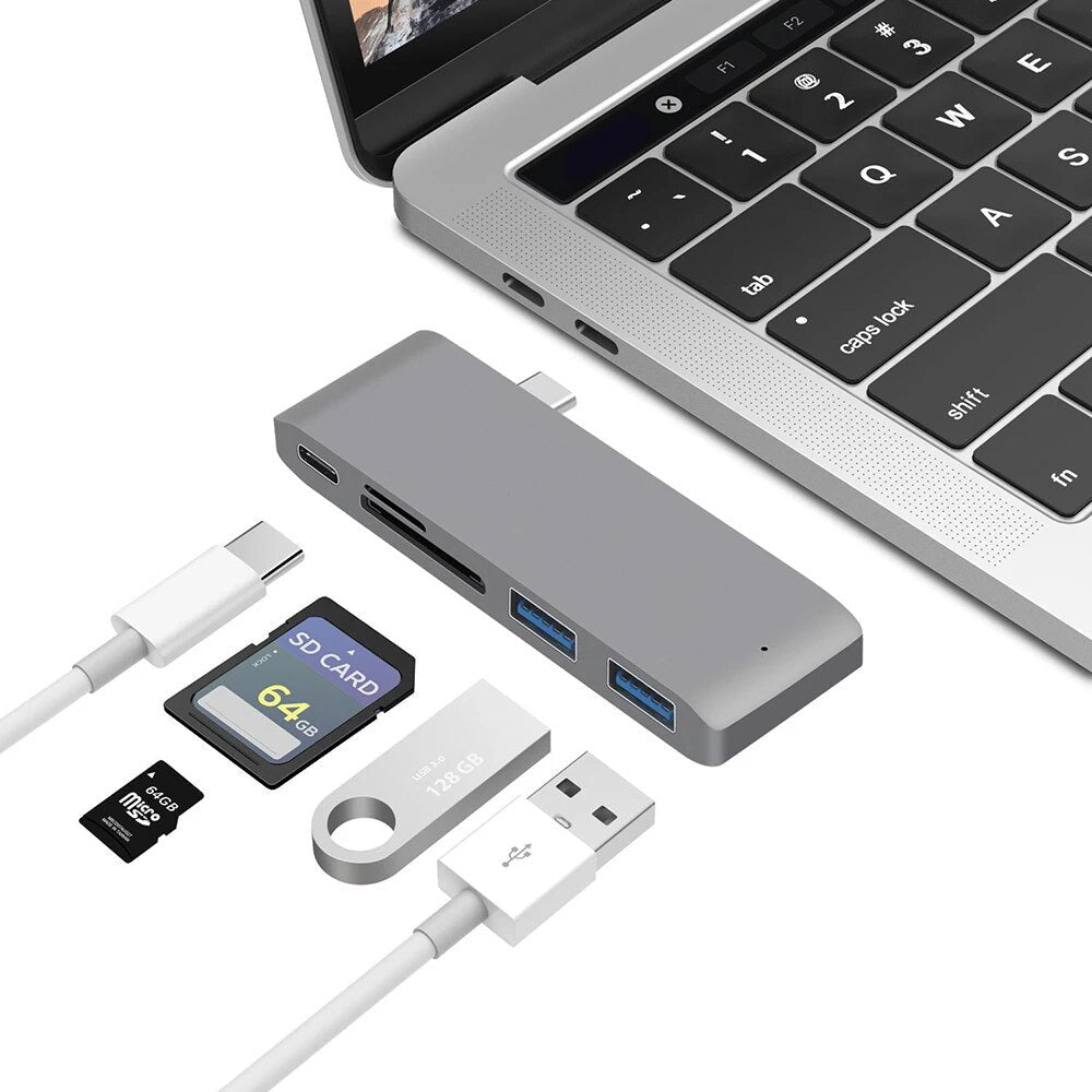 Premium USB-C Hub HDMI 4K Adapter Thunderbolt 3 USB 3.1 Multiport Dock PD Charging SD Card Reader