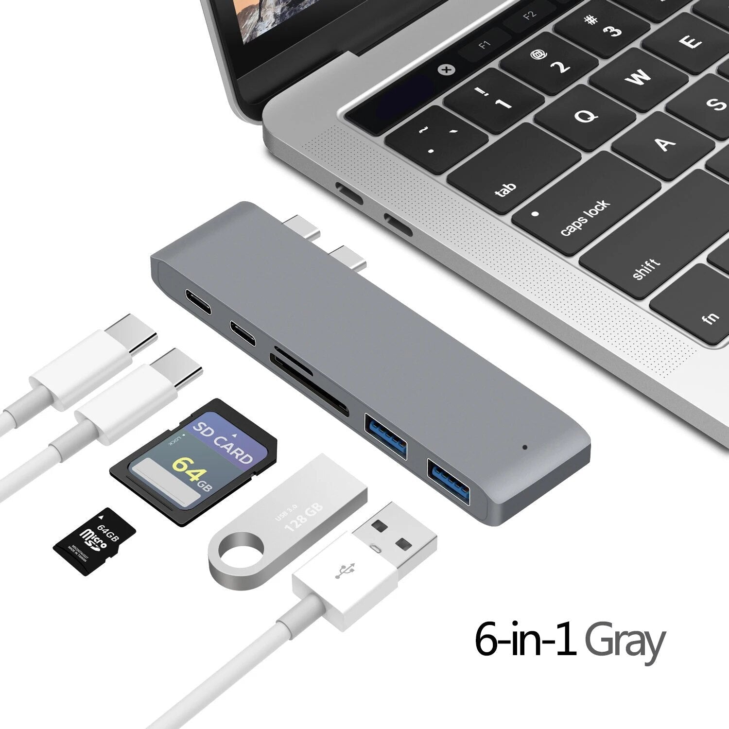 Premium USB-C Hub HDMI 4K Adapter Thunderbolt 3 USB 3.1 Multiport Dock PD Charging SD Card Reader