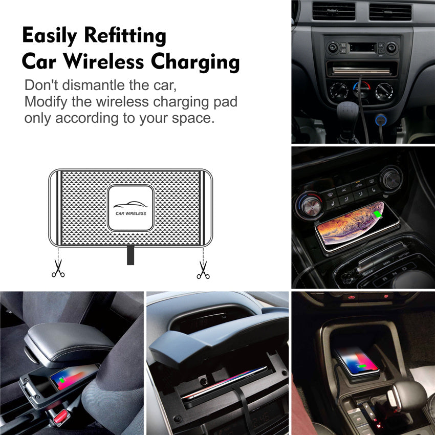 Premium Wireless Car Charger 30W Fast Charging Anti-Slip Silicone Dashboard Charging Pad Smartphone Dock