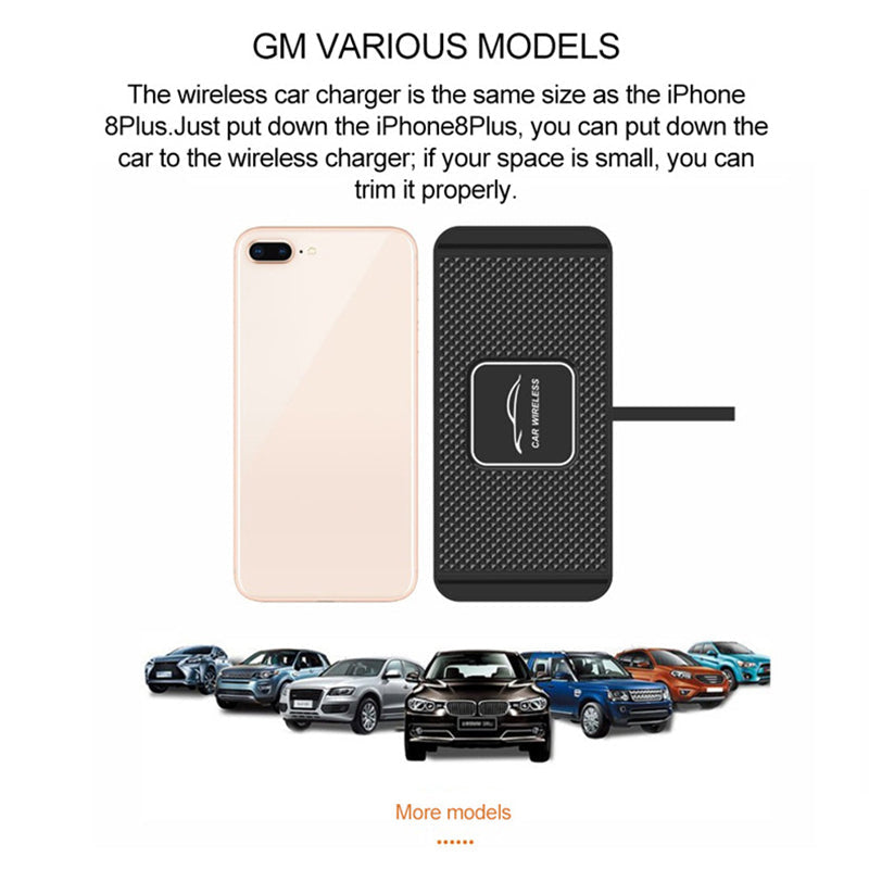Premium Wireless Car Charger 30W Fast Charging Anti-Slip Silicone Dashboard Charging Pad Smartphone Dock