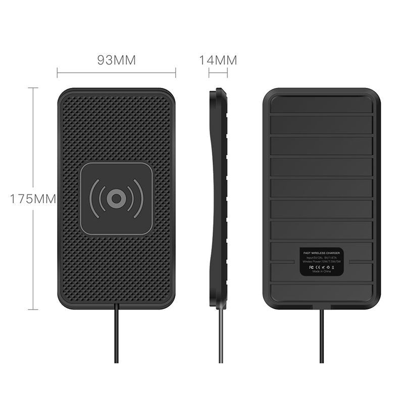 Premium Wireless Car Charger 30W Fast Charging Anti-Slip Silicone Dashboard Charging Pad Smartphone Dock