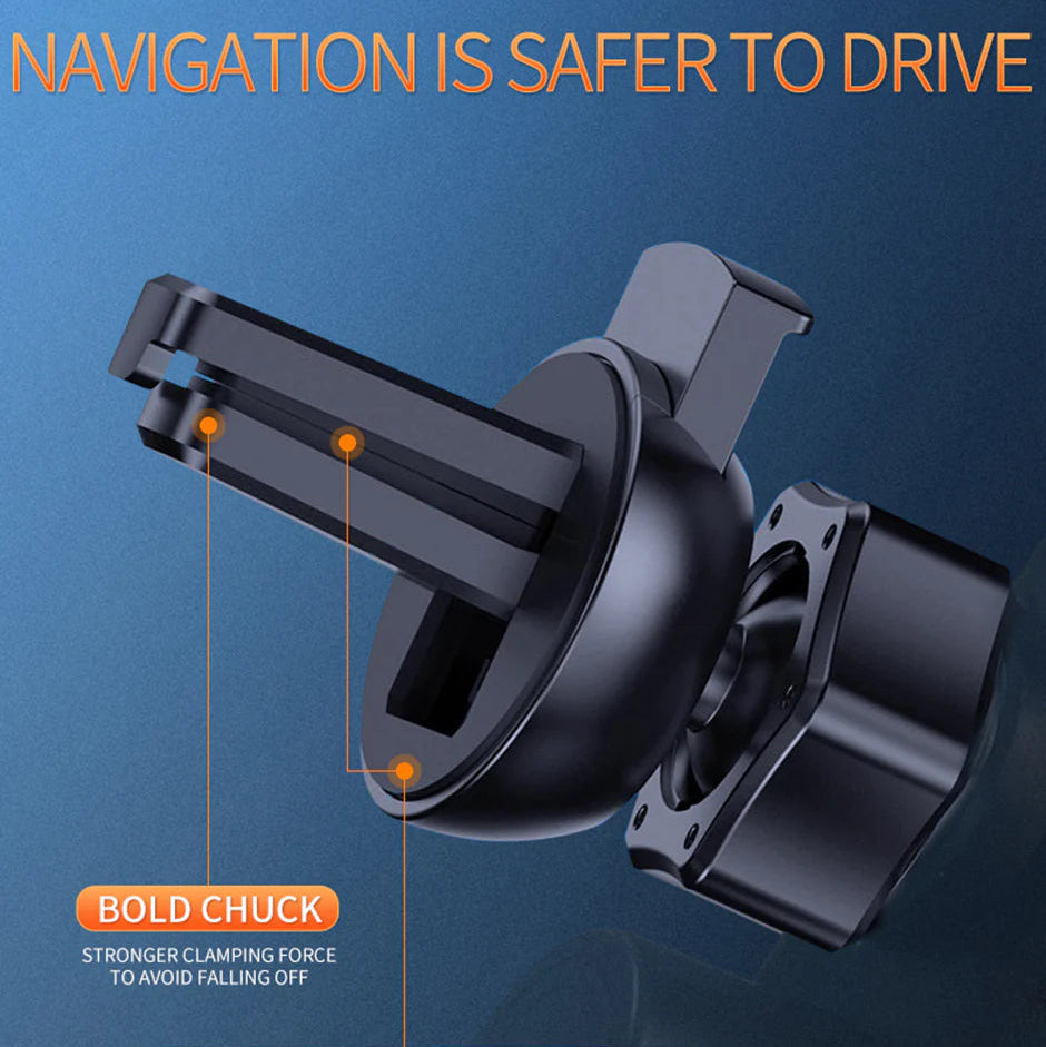 Premium Wireless Car Charger Magnetic Phone Mount 30W Fast Charging Auto Clamp Infrared Sensor USB-C LED Display