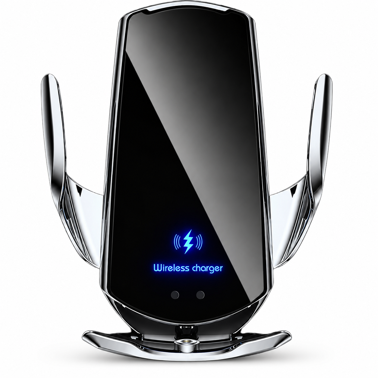 Premium Wireless Car Charger Magnetic Phone Mount 30W Fast Charging Auto Clamp Infrared Sensor USB-C LED Display Air Vent Holder Adjustable Dashboard