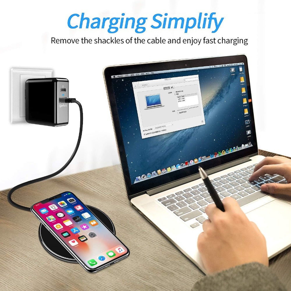 Premium Wireless Charger 30W Fast Charging Pad MagSafe Compatible USB-C Qi Wireless Charging Slim Dock