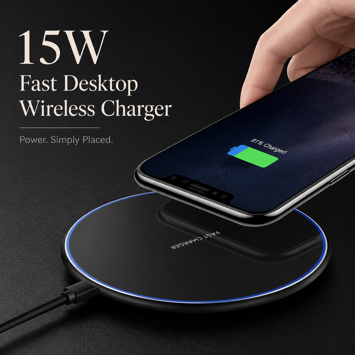 Premium Wireless Charger MagSafe Compatible 30W Fast Charging Pad Qi USB-C Magnetic Charging Dock Slim Portable Desktop Travel Charger Stand