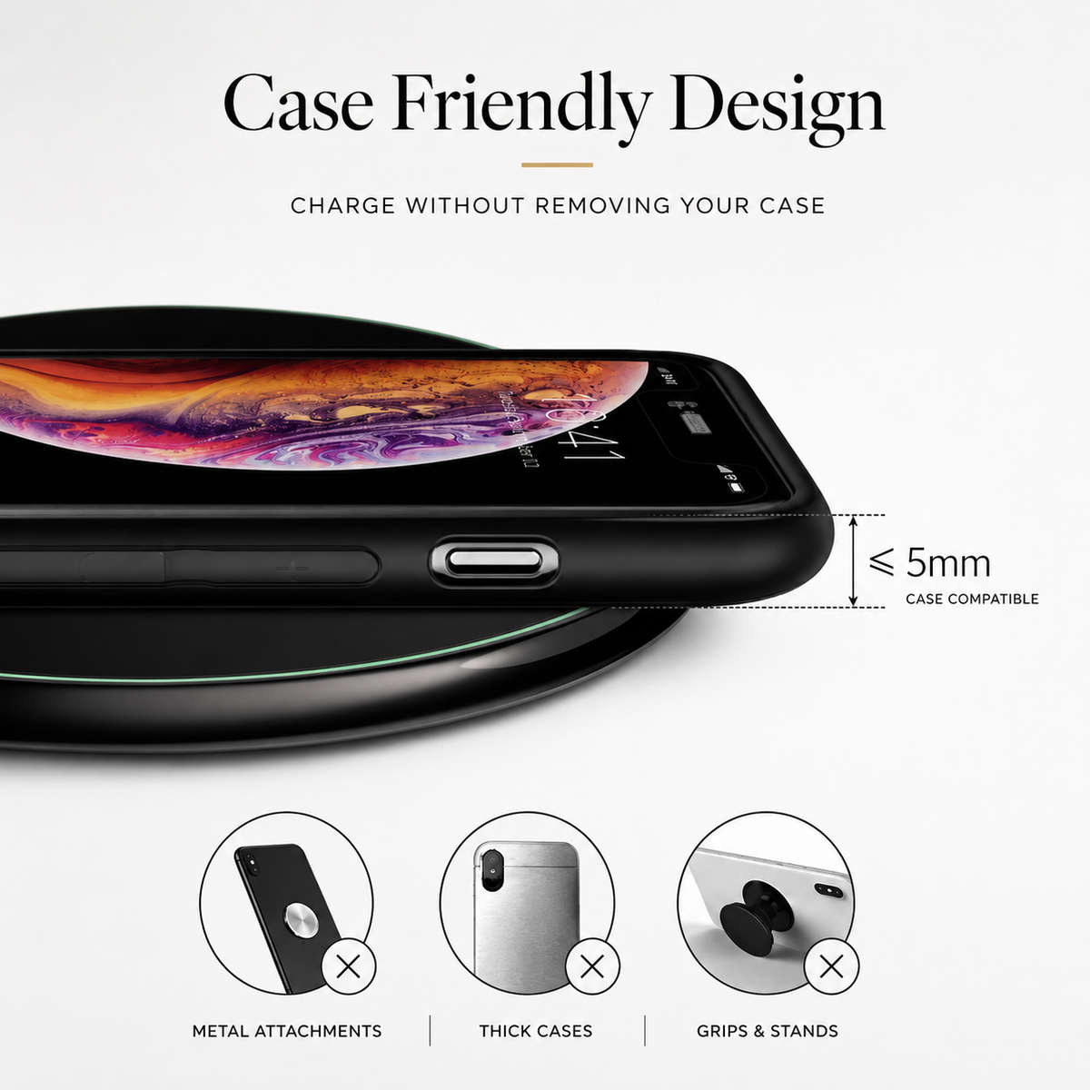 Premium Wireless Charger MagSafe Compatible 30W Fast Charging Pad Qi USB-C Magnetic Charging Dock Slim Portable Desktop Travel Charger Stand