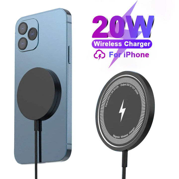 Premium Wireless Charger Magnetic Charging Pad MagSafe Compatible 30W Fast Wireless Charging Slim Portable Dock