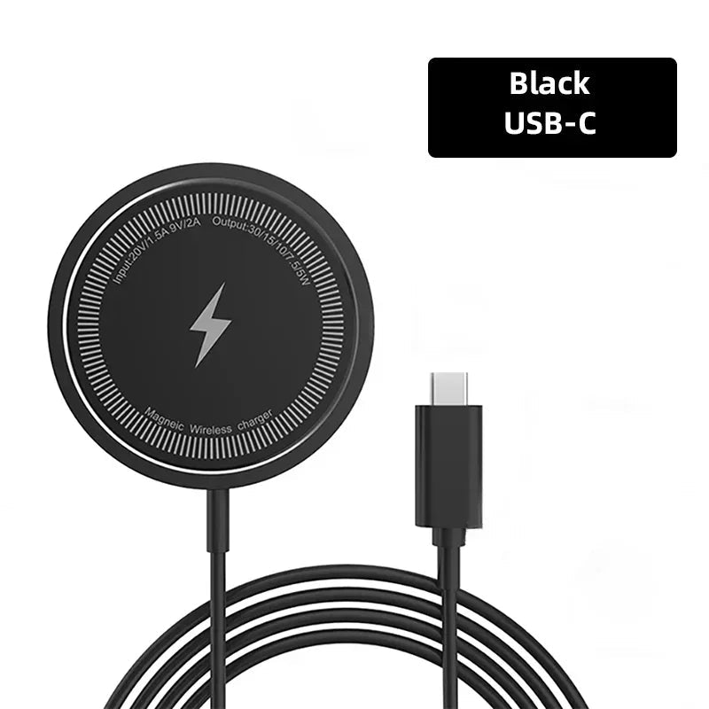 Premium Wireless Charger Magnetic Charging Pad MagSafe Compatible 30W Fast Wireless Charging Slim Portable Dock
