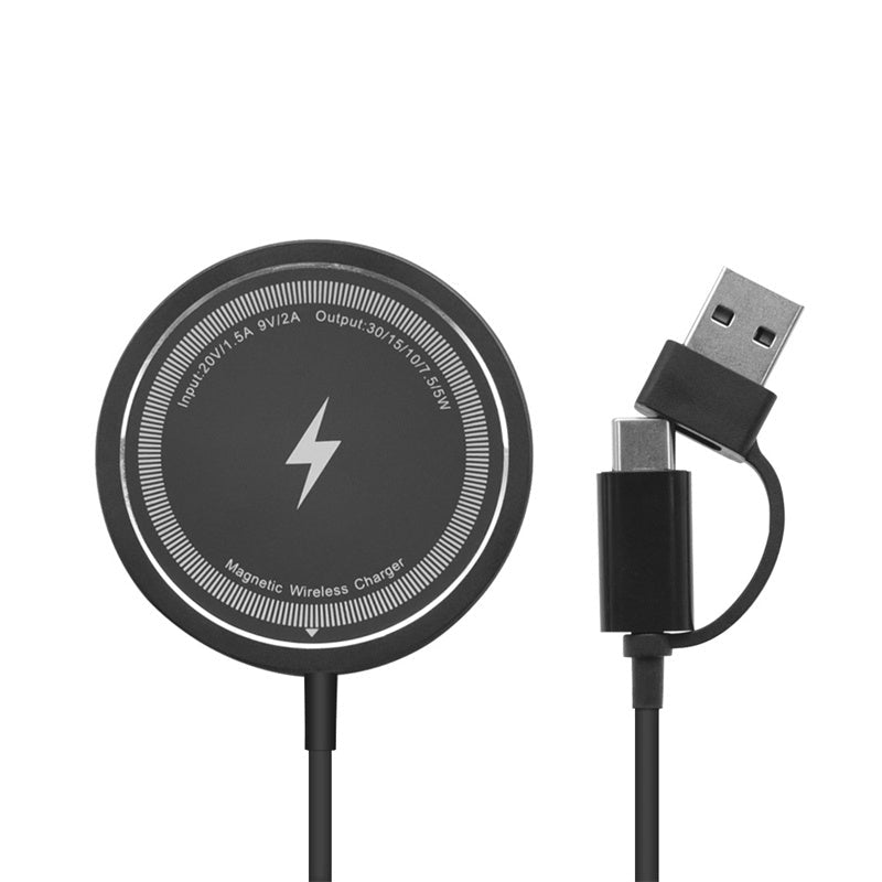 Premium Wireless Charger Magnetic Charging Pad MagSafe Compatible 30W Fast Wireless Charging Slim Portable Dock