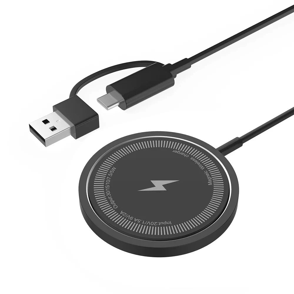 Premium Wireless Charger Magnetic Charging Pad MagSafe Compatible 30W Fast Wireless Charging Slim Portable Dock