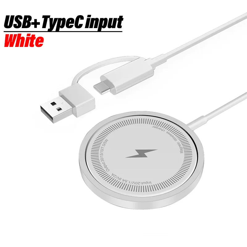 Premium Wireless Charger Magnetic Charging Stand MagSafe Compatible 30W Fast Charging USB-C PD Dock