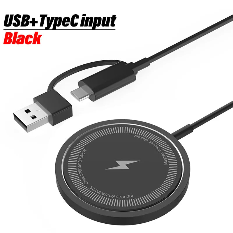 Premium Wireless Charger Magnetic Charging Stand MagSafe Compatible 30W Fast Charging USB-C PD Dock