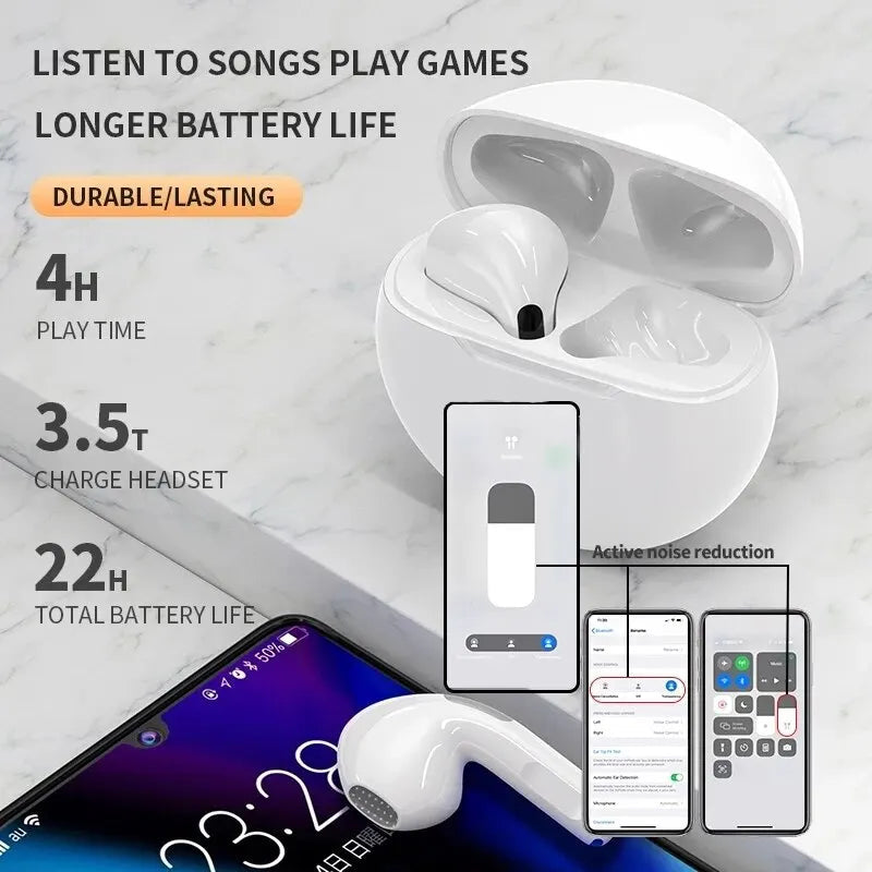 Premium Wireless Earbuds Bluetooth Compatible Touch Control Stereo Sound Mini In-Ear Sport Headset