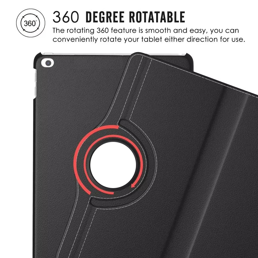 Premium iPad Case 360 Rotating Stand PU Leather Smart Cover Protective Tablet Case Multi Angle Viewing Support
