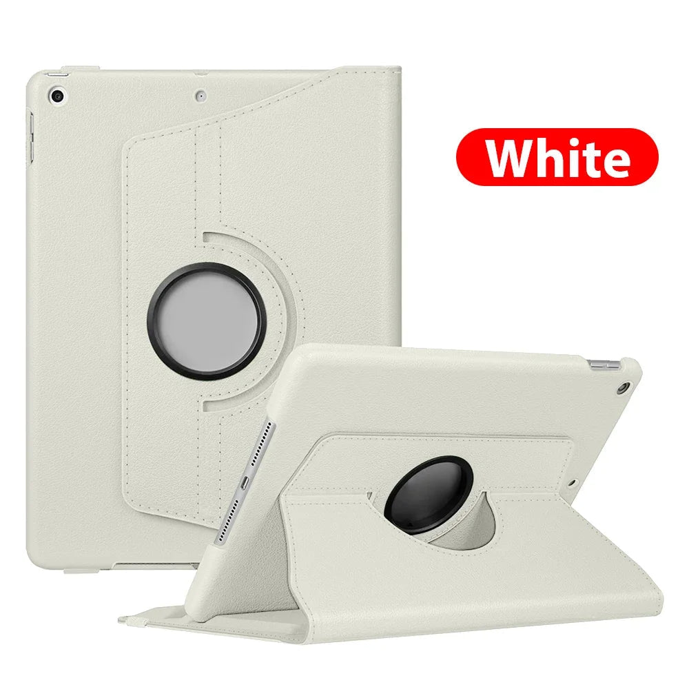 Premium iPad Case 360 Rotating Stand PU Leather Smart Cover Protective Tablet Case Multi Angle Viewing Support