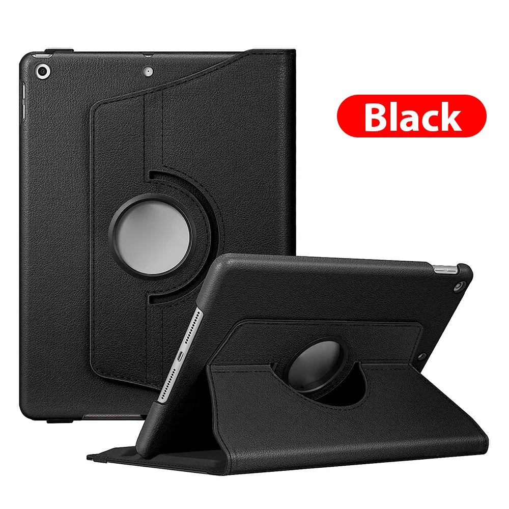Premium iPad Case 360 Rotating Stand PU Leather Smart Cover Protective Tablet Case Multi Angle Viewing Support