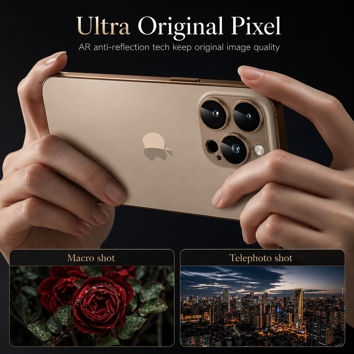 Premium iPhone Camera Lens Protector Alloy Ring Tempered Glass Scratch Resistant Shatterproof Cover Precision Fit Camera Guard Protection Slim Design