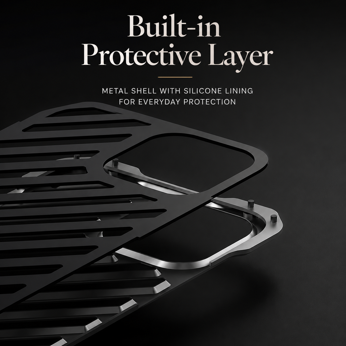 Premium iPhone Case Aluminum Alloy Armor Cover CNC Metal Dual Layer Shockproof Matte Non Slip Camera Protection Full Coverage Protective Design