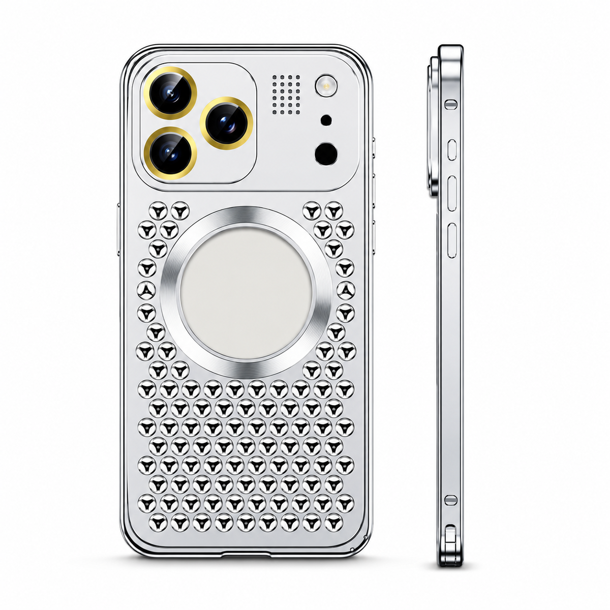 Premium iPhone Case Aluminum Alloy Magnetic Cover Heat Dissipation Metal Frame Shockproof Camera Lens Guard Slim Lightweight Full Coverage Design