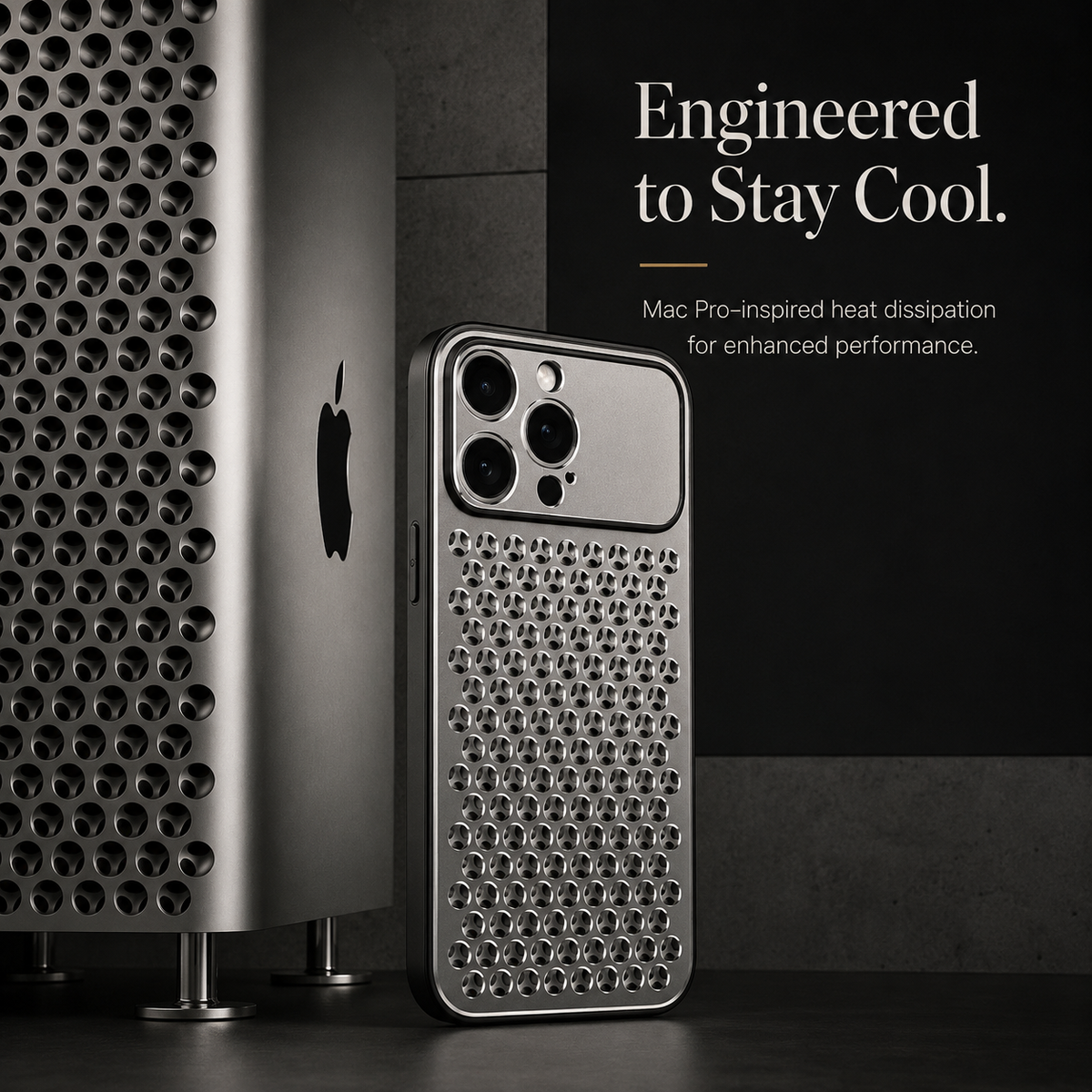 Premium iPhone Case Aluminum Metal Frame Breathable Back Cover Slim Anti Fingerprint Scratch Resistant Protective Camera Protection Full Coverage