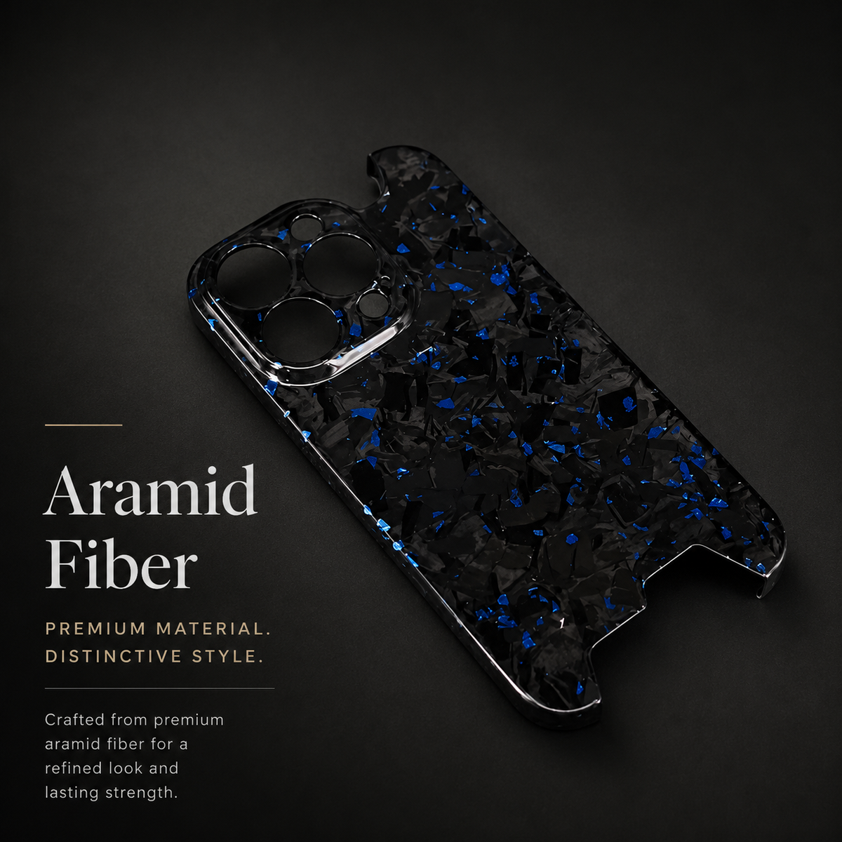 Premium iPhone Case Aramid Carbon Fiber MagSafe Compatible Ultra Thin Glossy Forged Cover Shockproof Lightweight Half Wrapped Slim Design