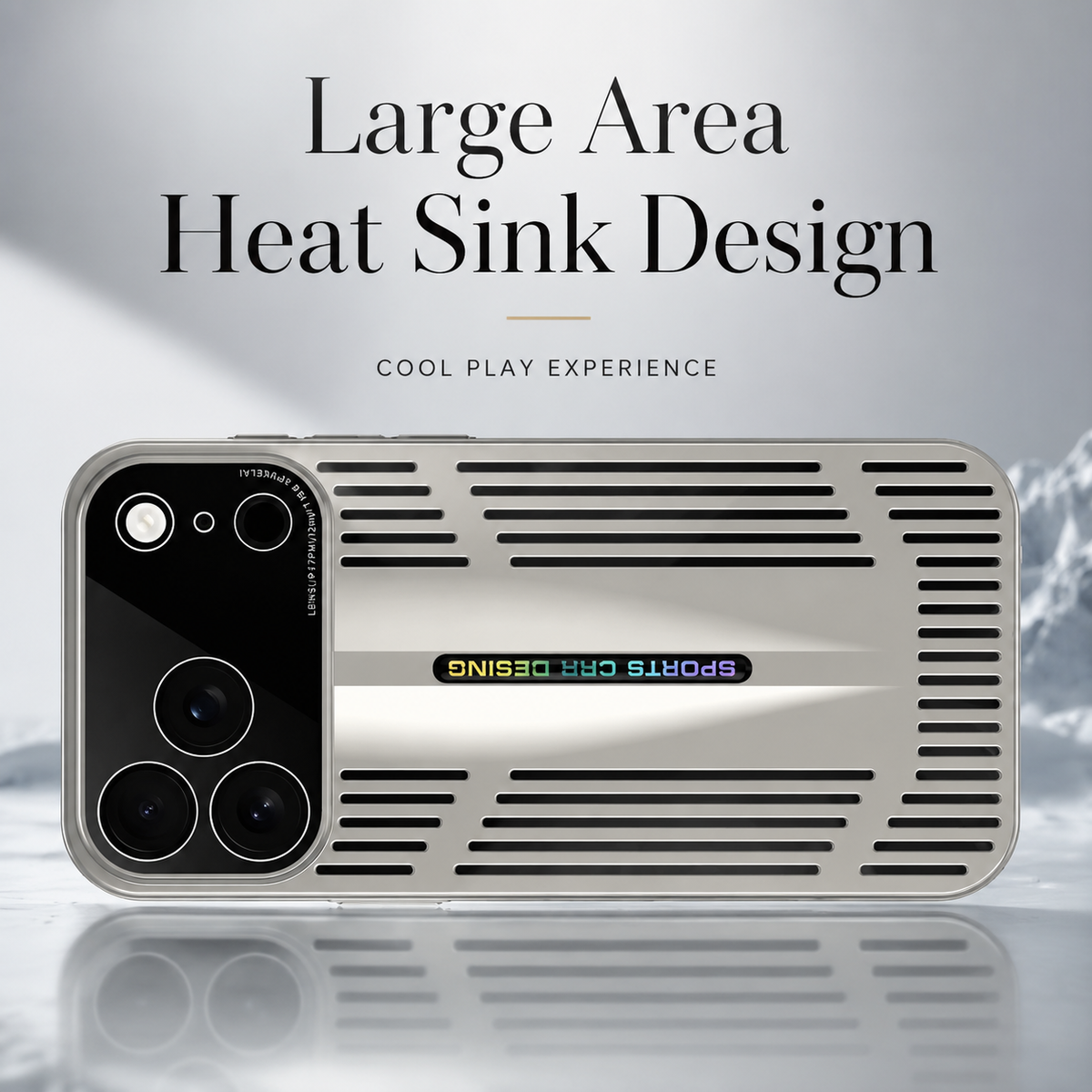 Premium iPhone Case Blade Style Cooling Heat Dissipation Shockproof PC TPU Protective Cover Slim Armor Plating Full Coverage Anti Scratch Design