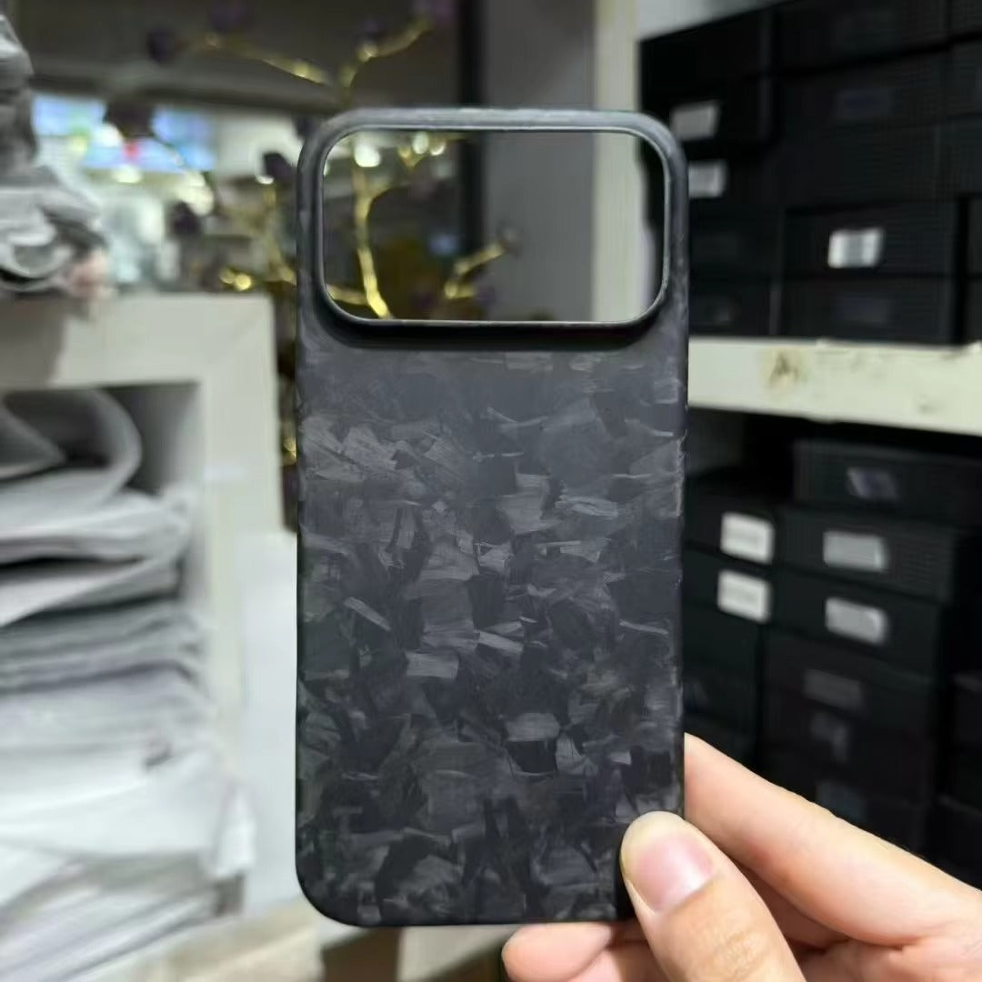 Premium iPhone Case Carbon Fiber Cover Forged Lightweight Slim Protective Anti Fingerprint Non Slip Business Design