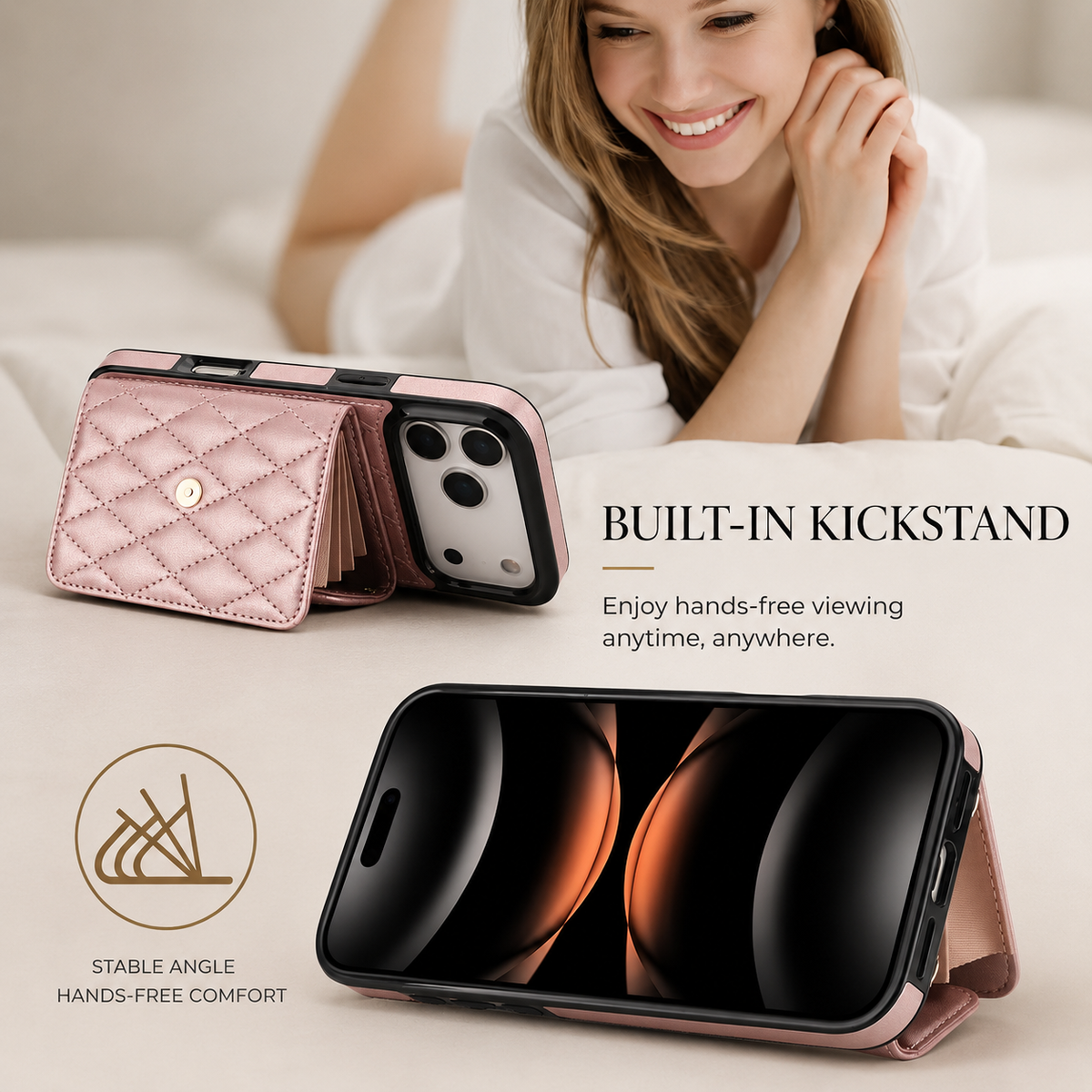 Premium iPhone Case Crossbody Wallet Cover Leather Card Holder Coin Pocket Shoulder Strap Wrist Lanyard Shockproof Full Coverage Protective Design