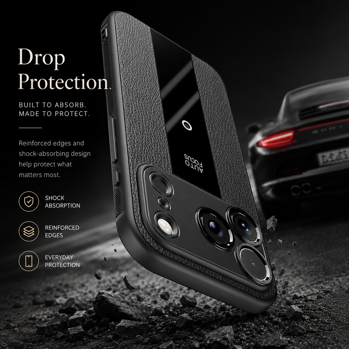Premium iPhone Case Frosted PU Leather MagSafe Cover Shockproof Non Slip Anti Scratch Full Coverage Case