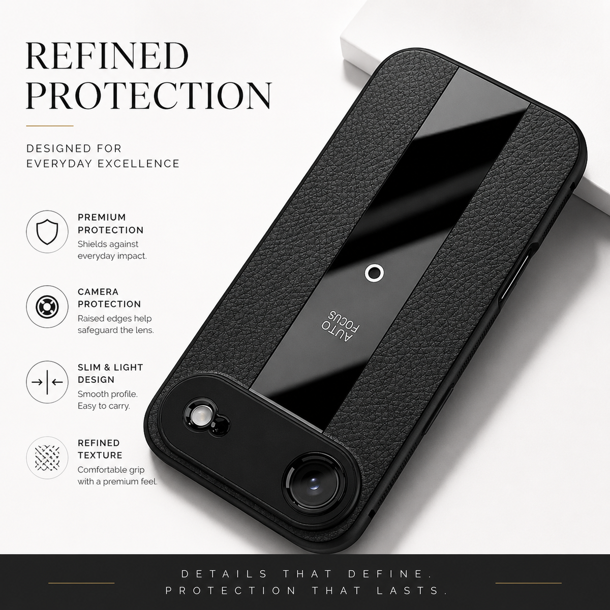 Premium iPhone Case Frosted PU Leather MagSafe Cover Shockproof Non Slip Anti Scratch Full Coverage Case