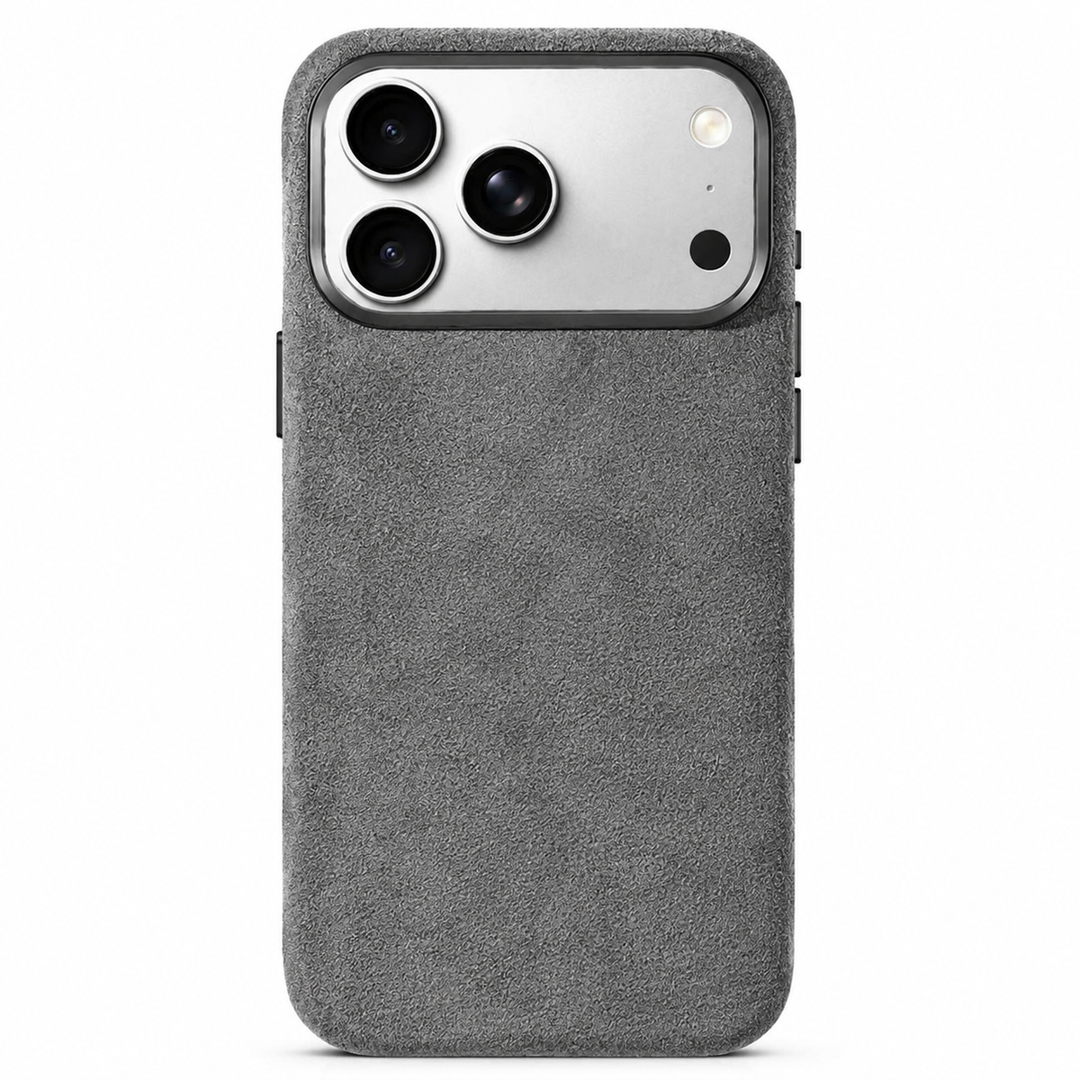 Premium iPhone Case Italian Alcantara Magnetic MagSafe Compatible Smart Button Leather Finish Protective Cover Slim Full Coverage Luxury Design