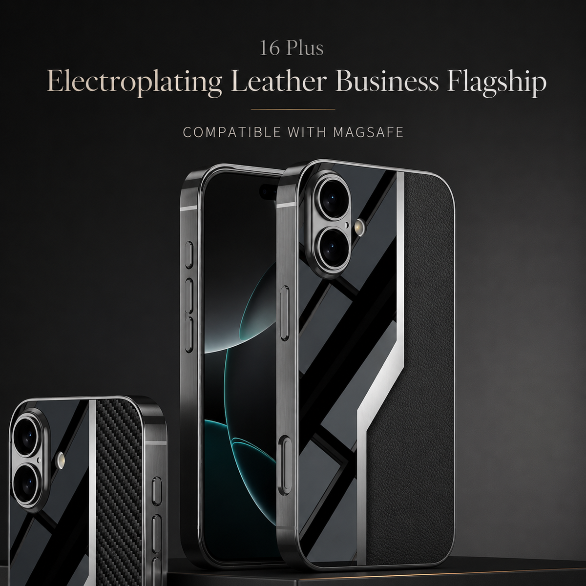 Premium iPhone Case Leather Plating Cover Soft TPU Edge Camera Lens Protection Shockproof Anti Scratch Ultra Thin Full Coverage Protective Design