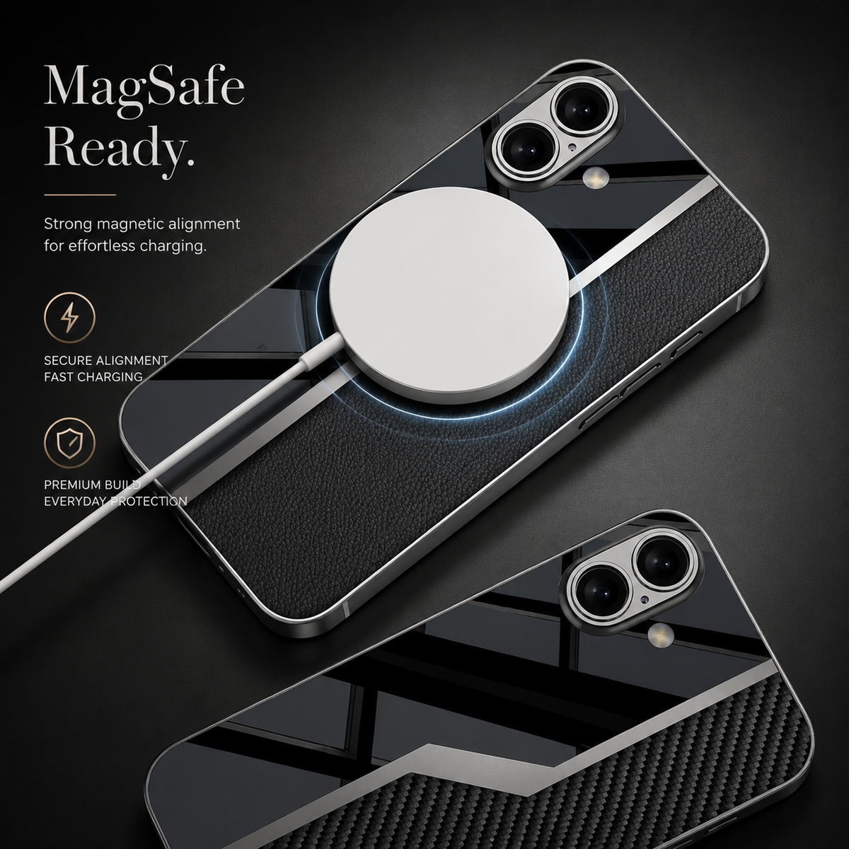Premium iPhone Case Leather Plating Cover Soft TPU Edge Camera Lens Protection Shockproof Anti Scratch Ultra Thin Full Coverage Protective Design