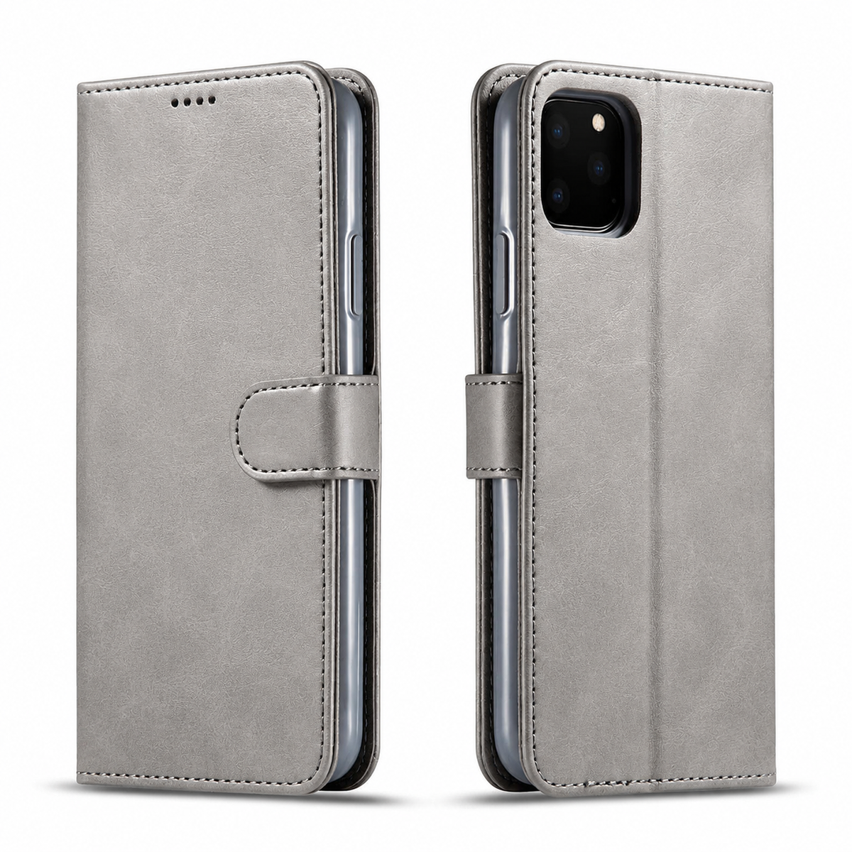 Premium iPhone Case Leather Wallet Flip Cover Card Holder Magnetic Closure Shockproof Camera Protection Slim Full Coverage Protective Design