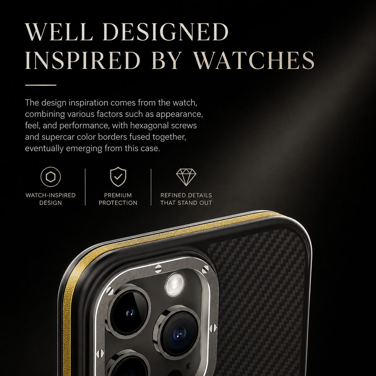 Premium iPhone Case MagSafe Compatible 600D Kevlar Carbon Fiber Cover Metal Camera Ring Shockproof Anti Scratch Slim Half Wrapped Design