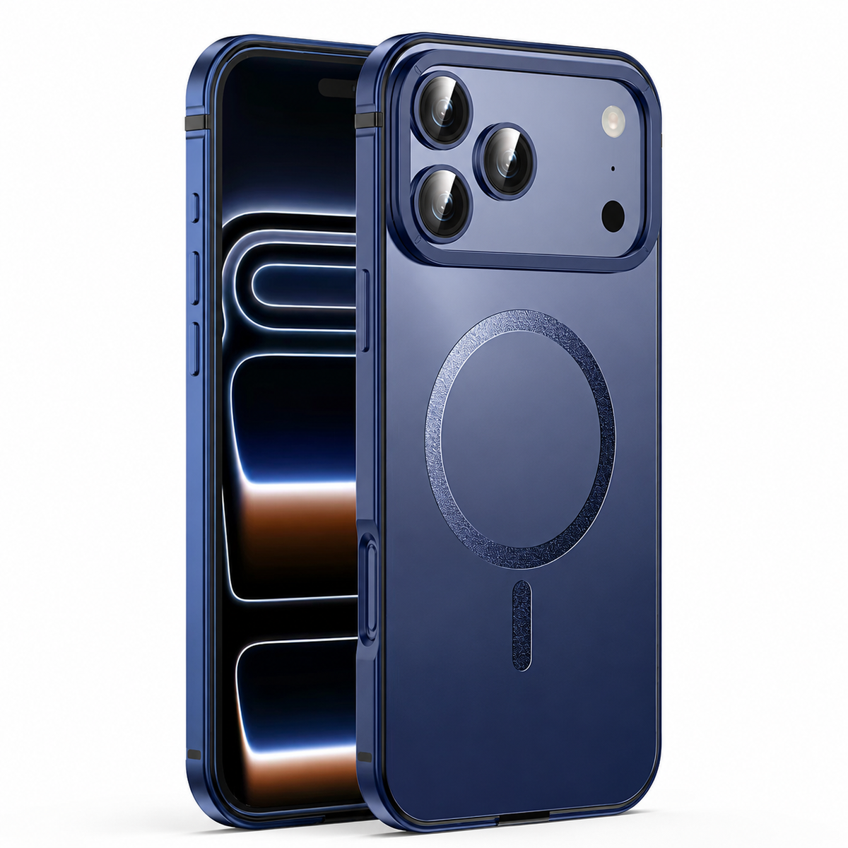 Premium iPhone Case MagSafe Compatible Aluminum Alloy Matte Hard Back Cover Shockproof Magnetic Glass Camera Protection Anti Fingerprint Slim Lightweight Protective Case
