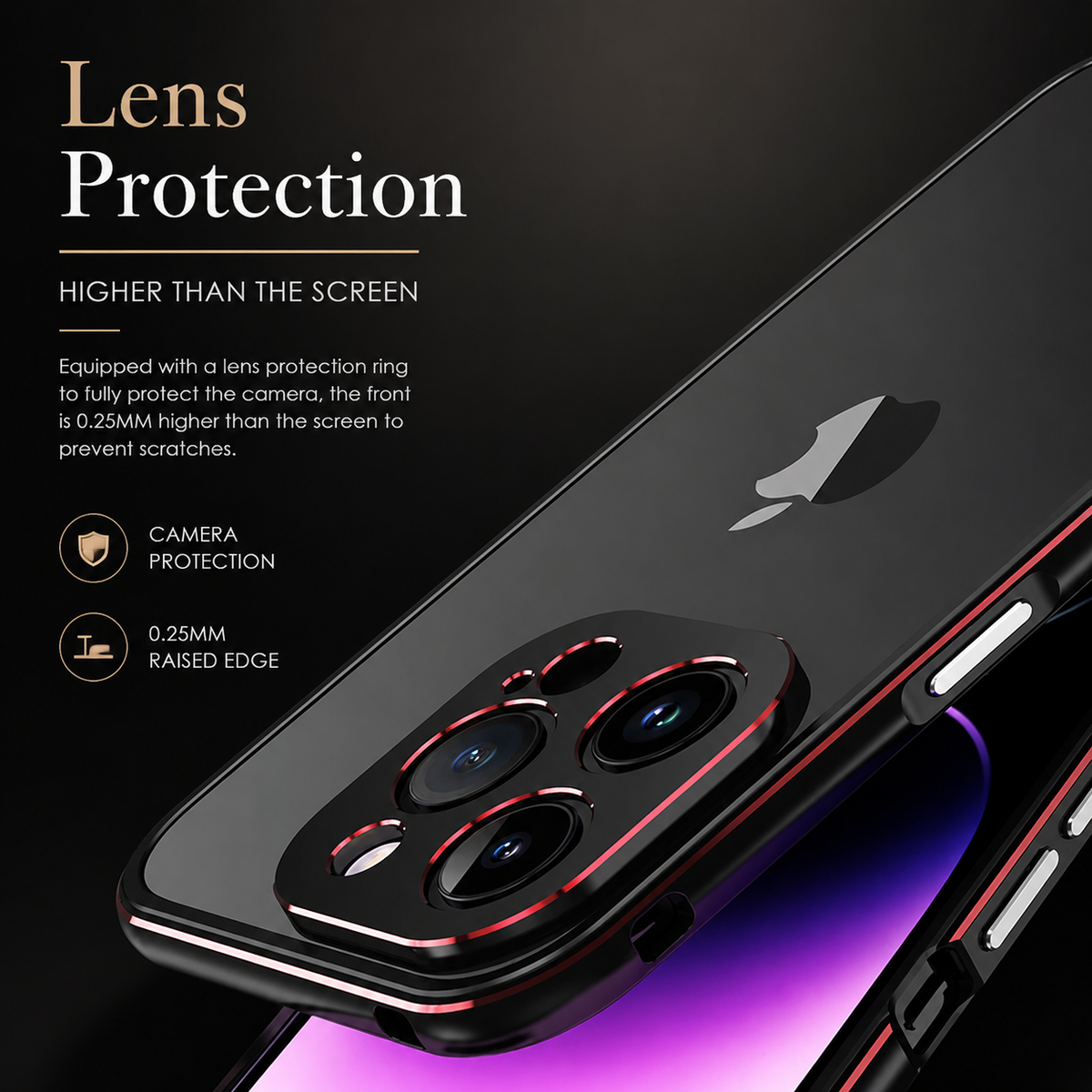 Premium iPhone Case MagSafe Compatible Aluminum Bumper Cover Metal Camera Guard Shockproof Slim Edge Frame Anti Scratch Protective Design