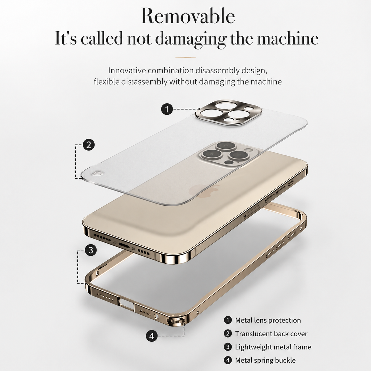 Premium iPhone Case MagSafe Compatible Aluminum Frame Cover Magnetic Edge Protection Camera Lens Guard Shockproof Slim Metal Full Coverage Design