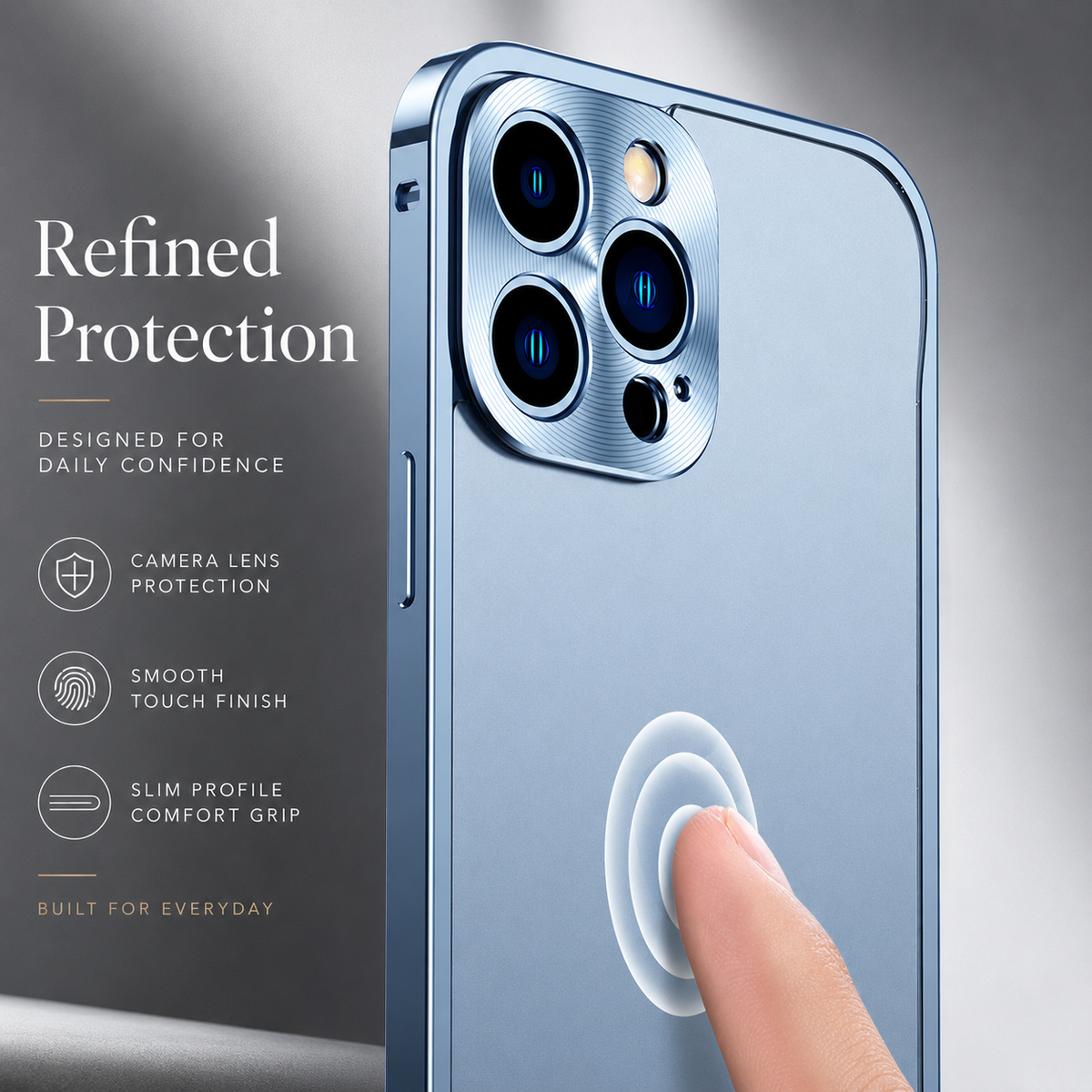 Premium iPhone Case MagSafe Compatible Aluminum Frame Cover Magnetic Edge Protection Camera Lens Guard Shockproof Slim Metal Full Coverage Design